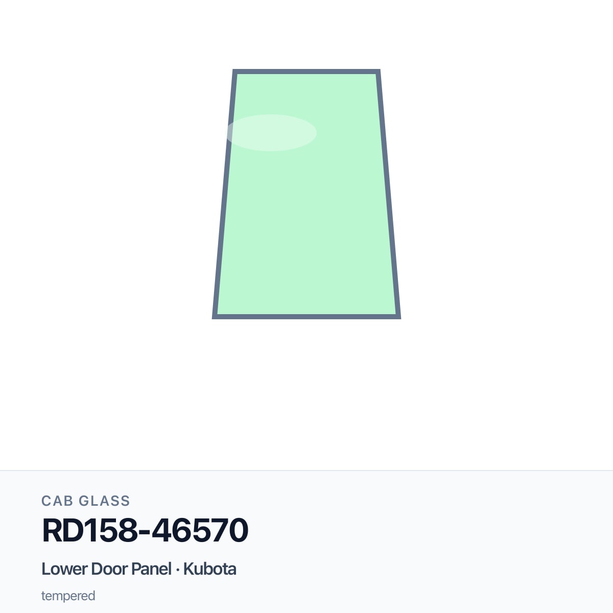 Kubota RD158-46570 Lower Door Panel