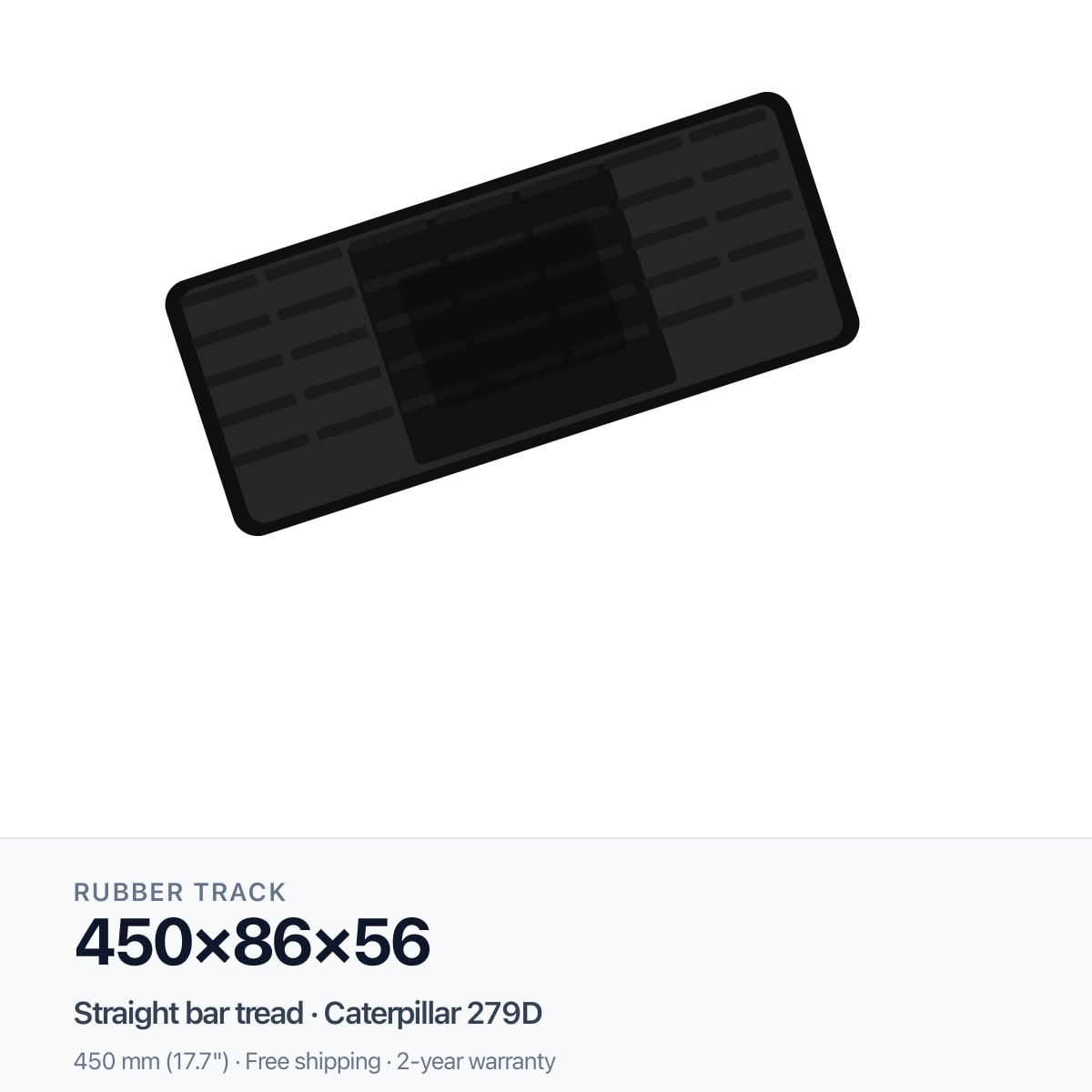 Caterpillar 279D Rubber Track 450x86x56 Straight Bar
